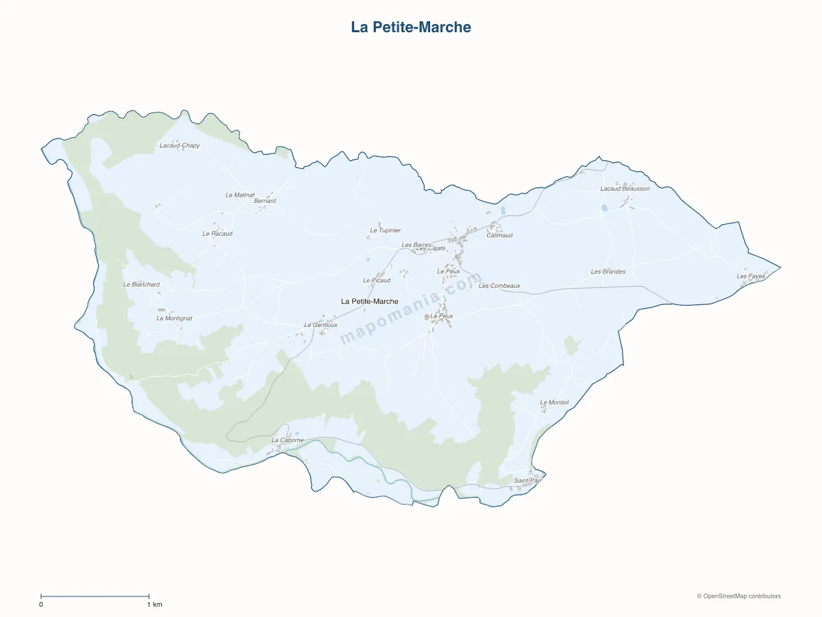 Carte de La Petite-Marche à personnaliser