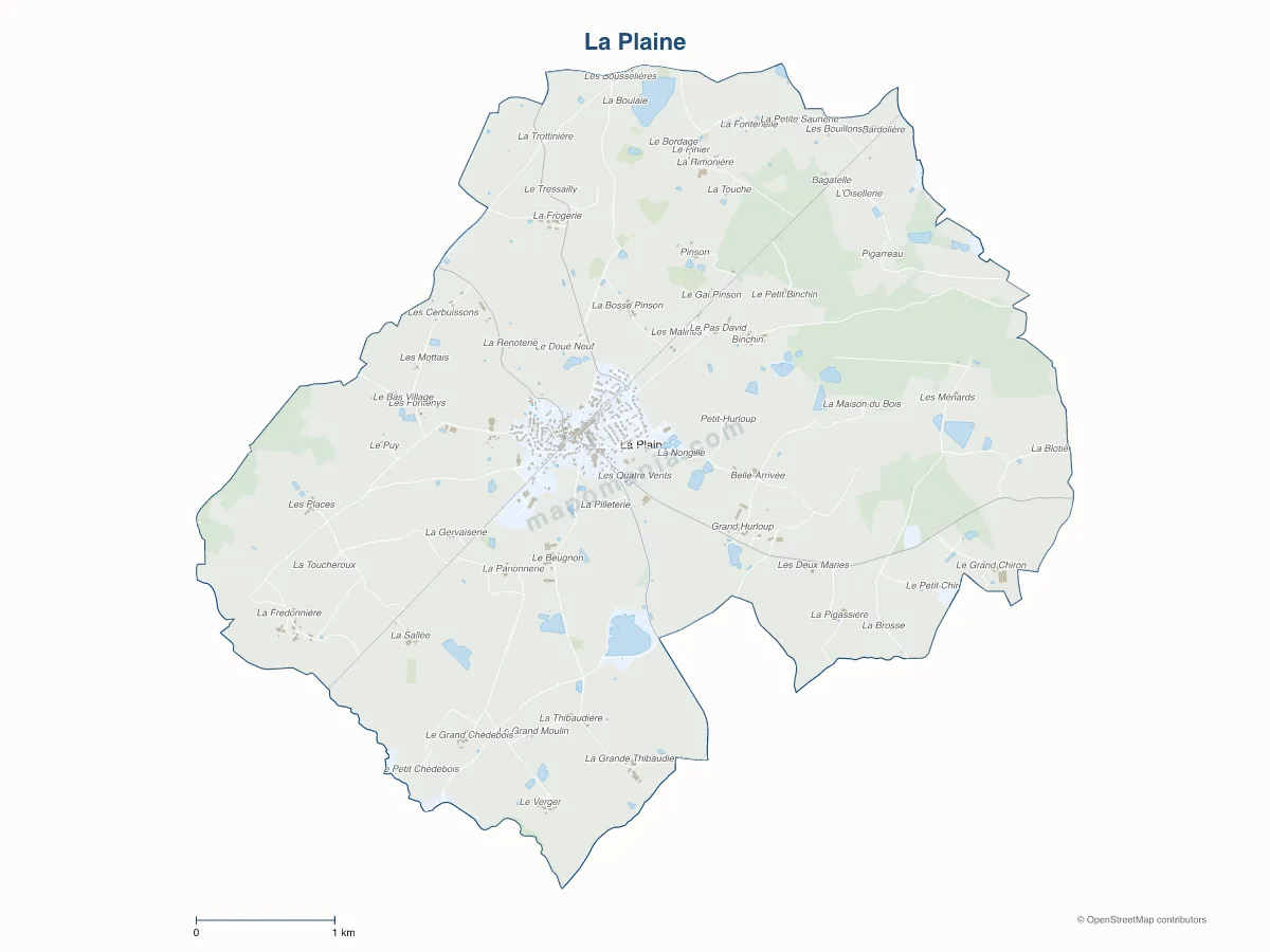 Carte de La Plaine à personnaliser