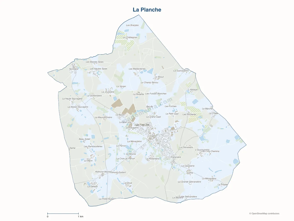 Carte de La Planche à personnaliser