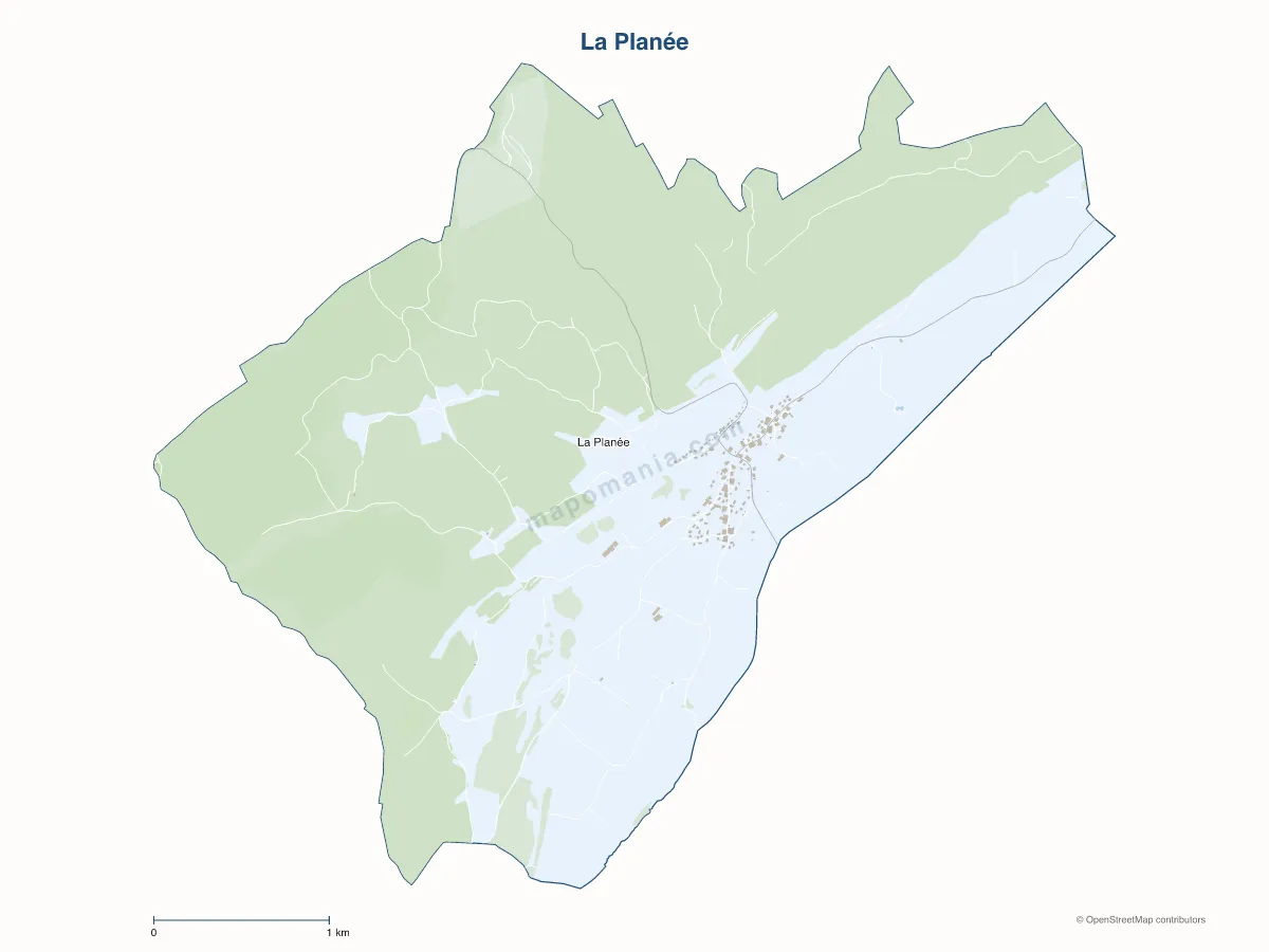 Carte de La Planée à personnaliser
