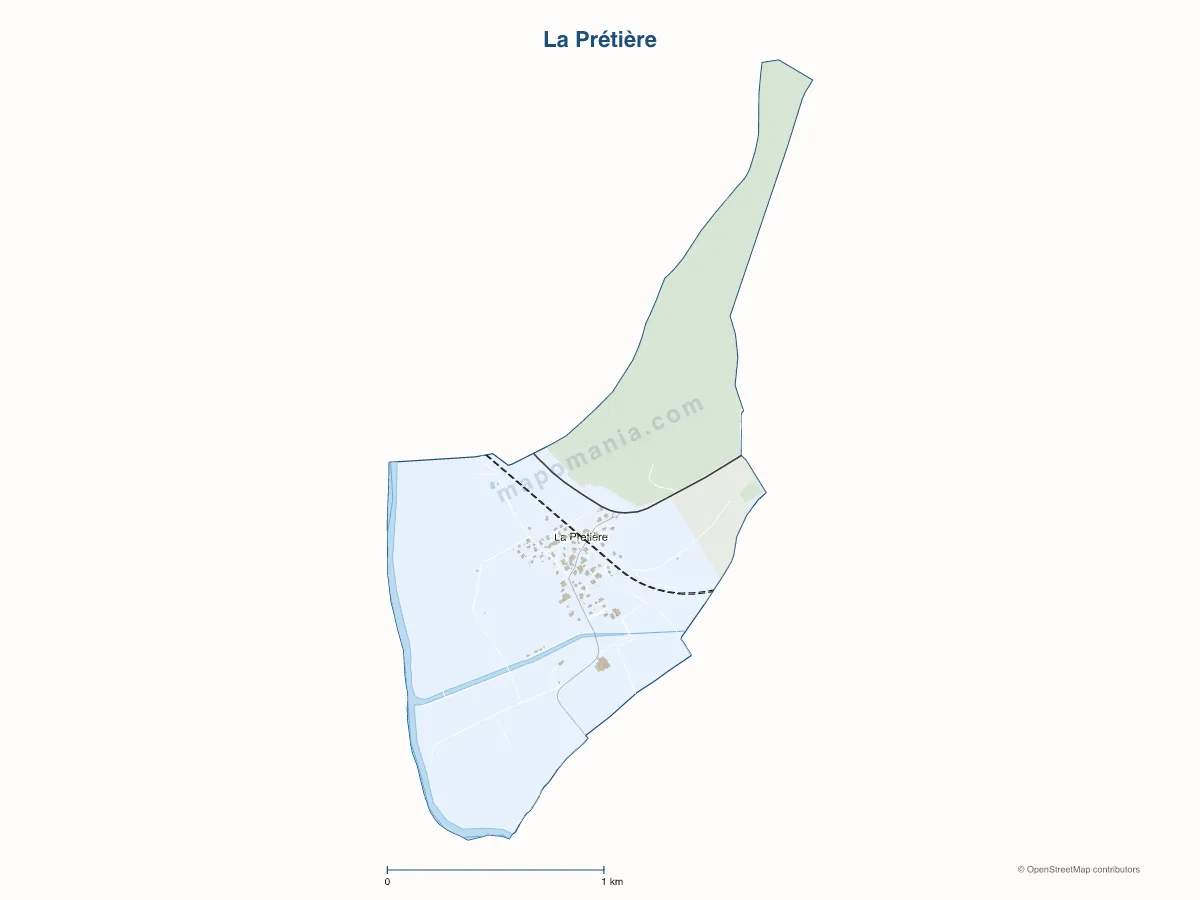 Carte de La Prétière à personnaliser
