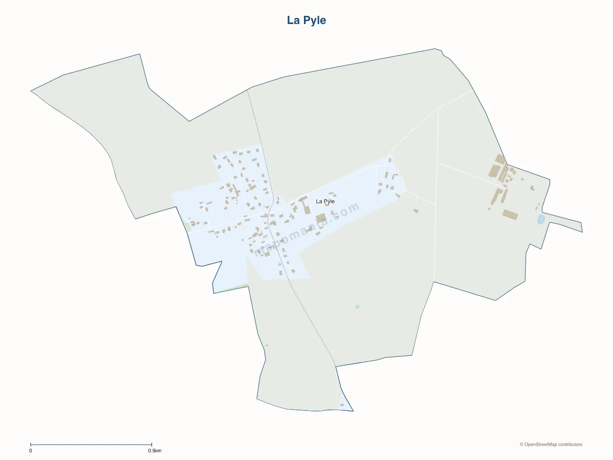 Carte de La Pyle à personnaliser
