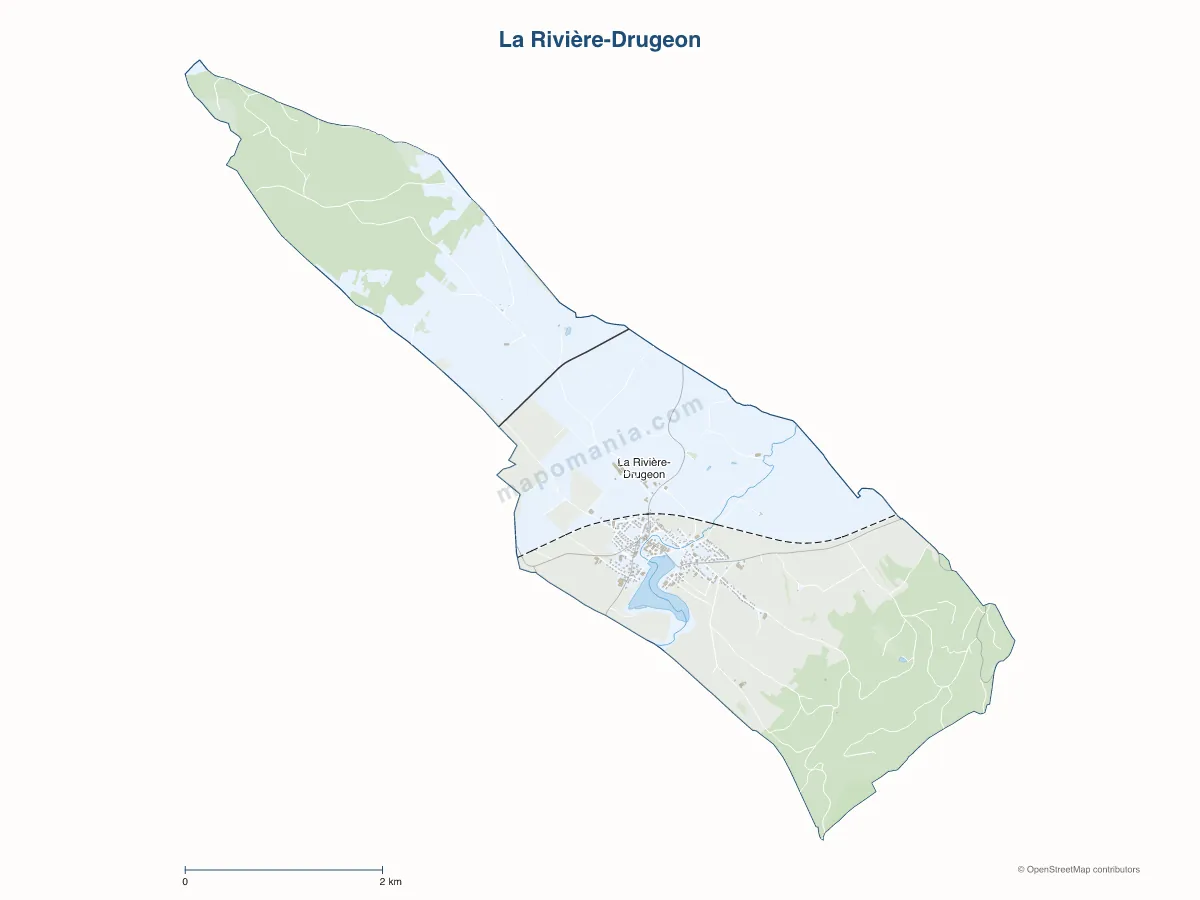 Carte de La Rivière-Drugeon à personnaliser