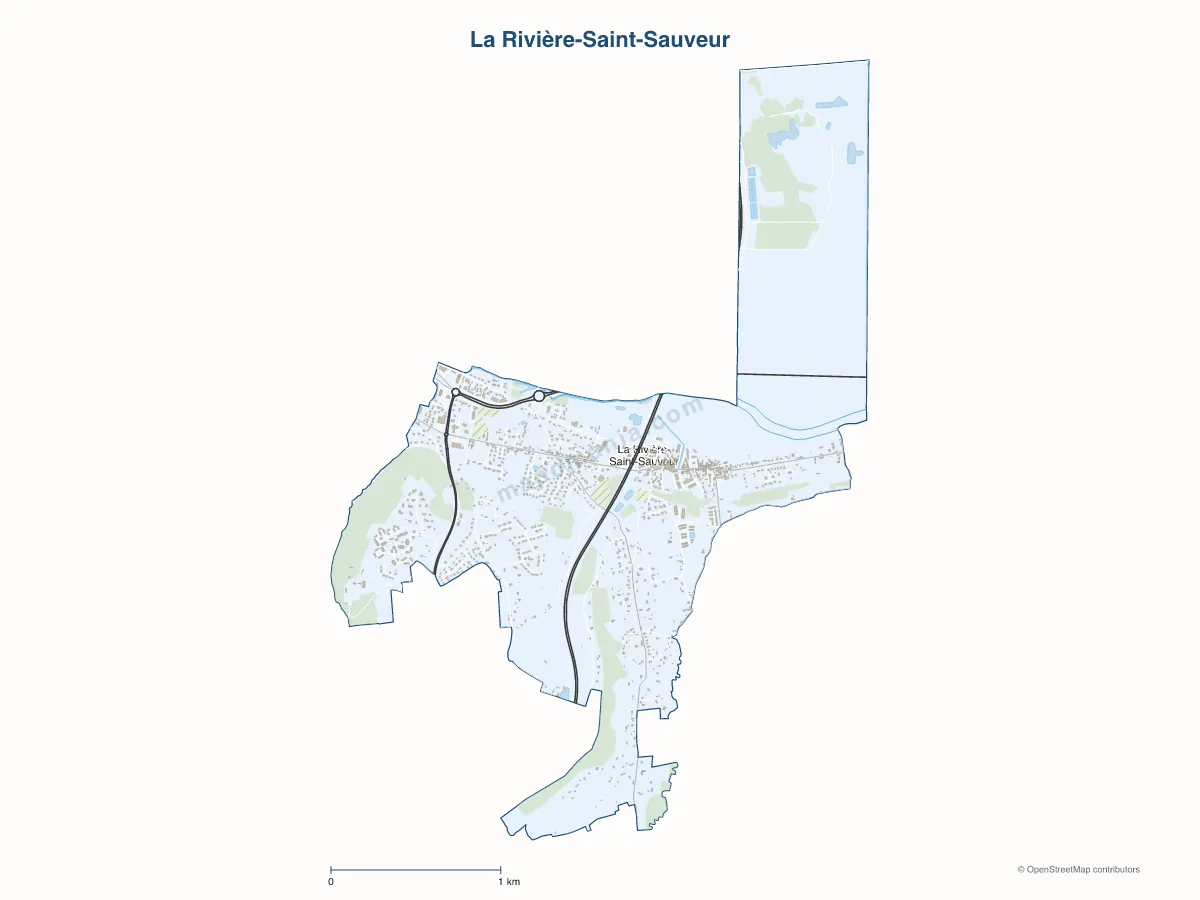 Carte de La Rivière-Saint-Sauveur à personnaliser