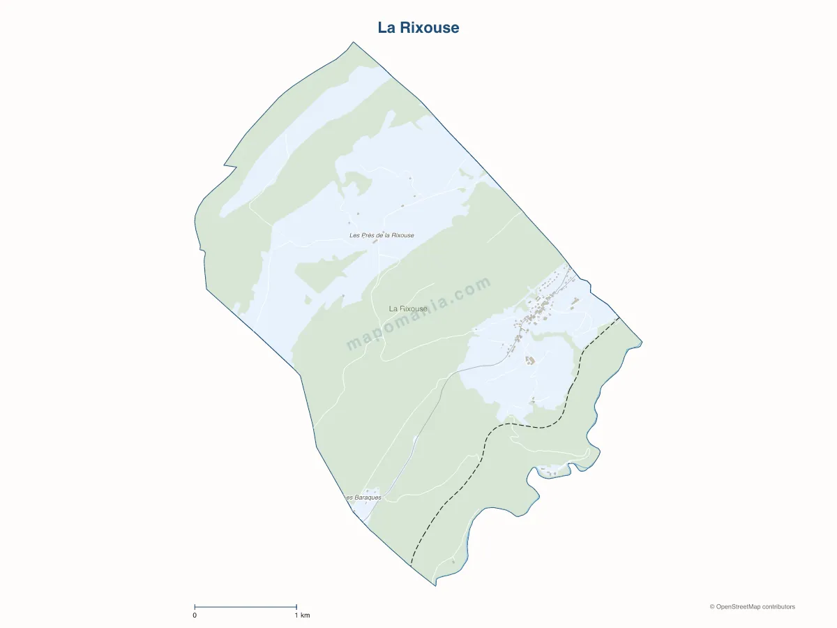 Carte de La Rixouse à personnaliser