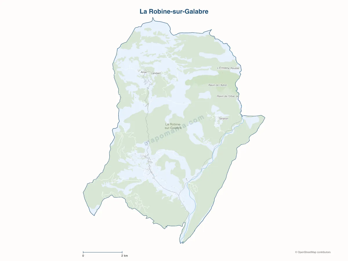 Carte de La Robine-sur-Galabre à personnaliser