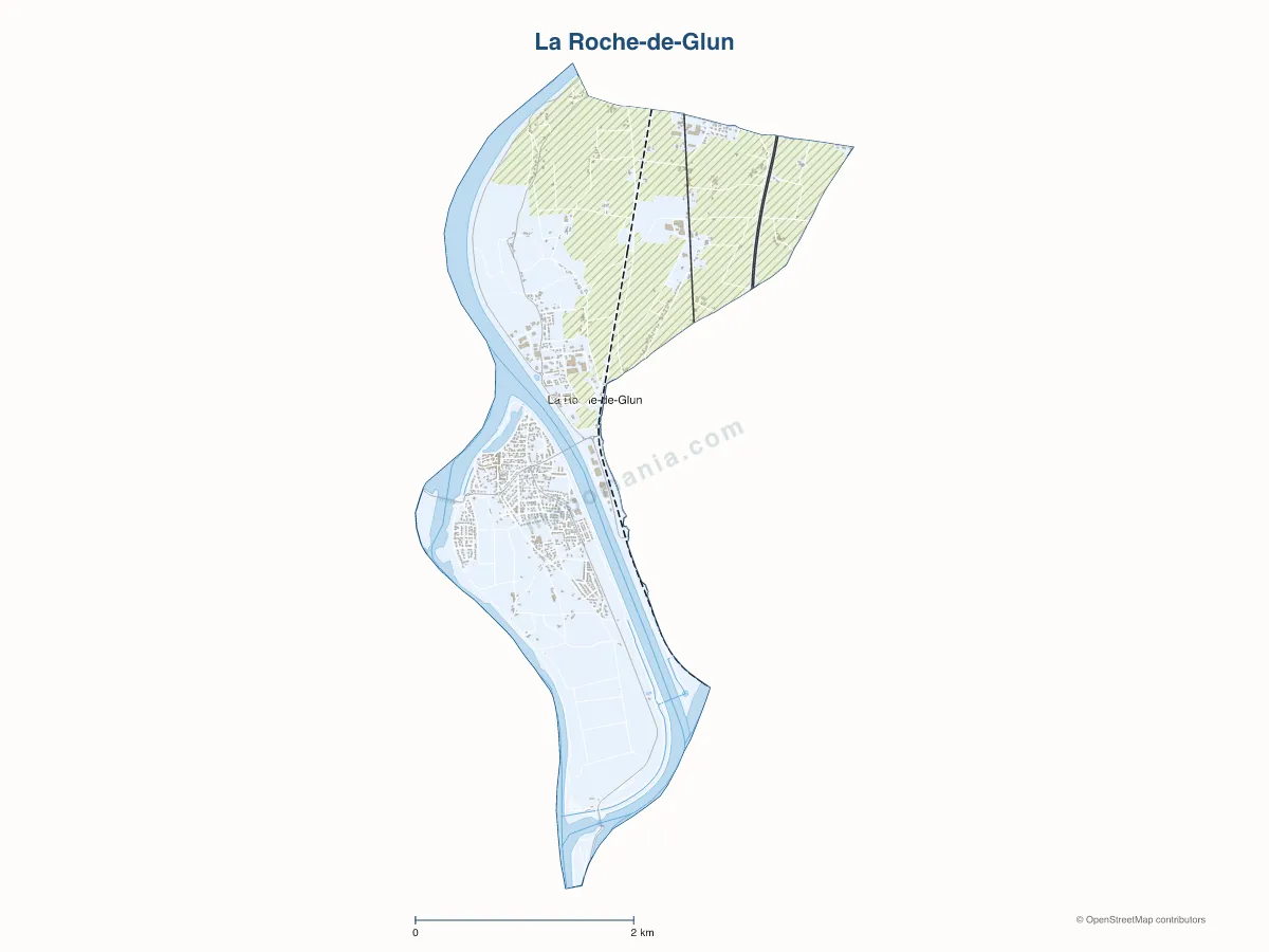 Carte de La Roche-de-Glun à personnaliser