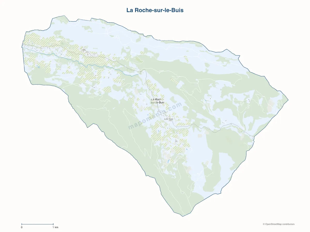 Carte de La Roche-sur-le-Buis à personnaliser