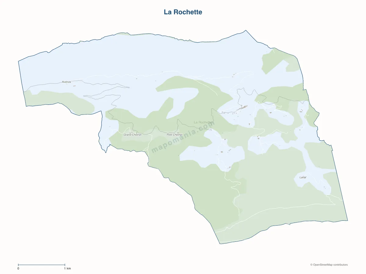 Carte de La Rochette à personnaliser