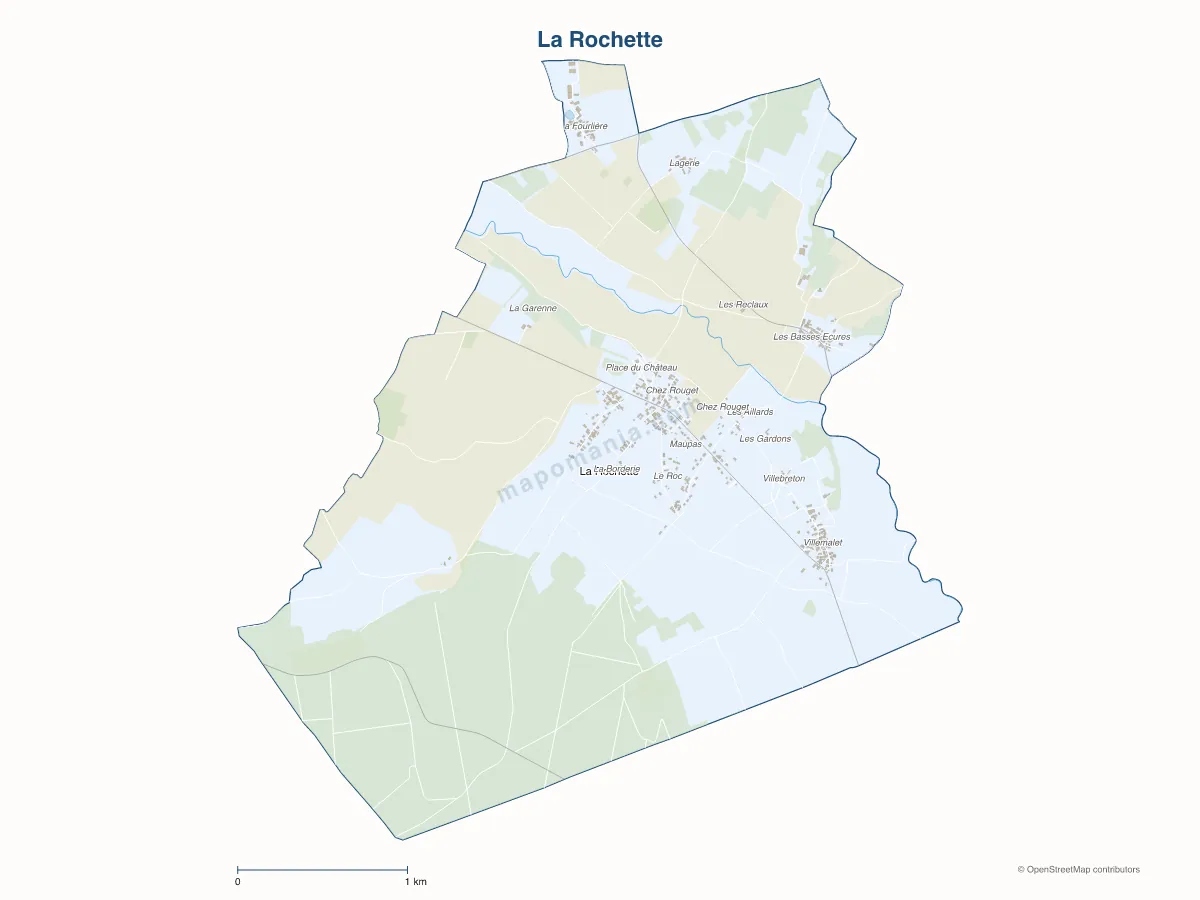 Carte de La Rochette à personnaliser