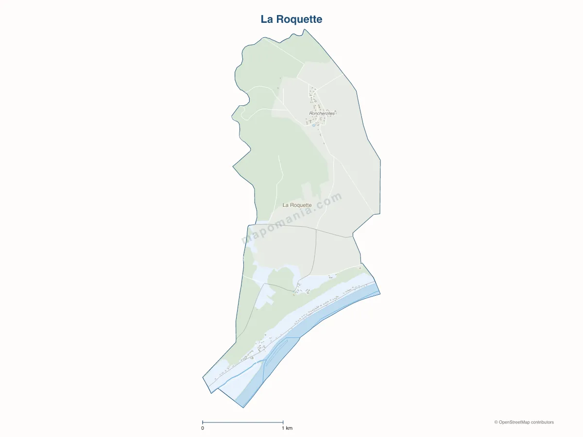Carte de La Roquette à personnaliser