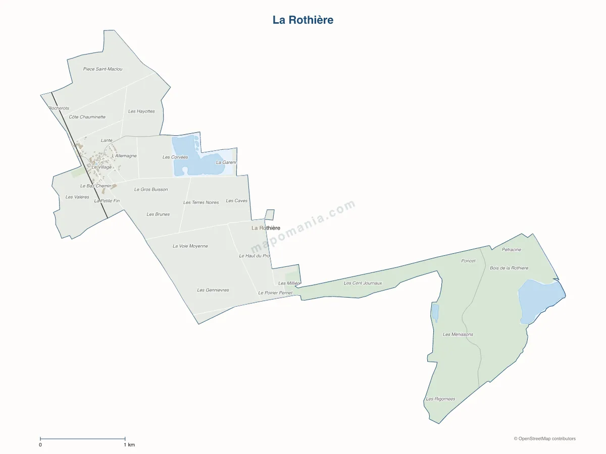 Carte de La Rothière à personnaliser