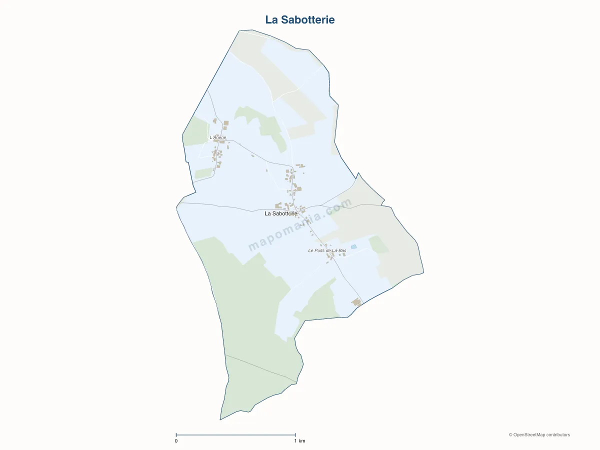 Carte de La Sabotterie à personnaliser