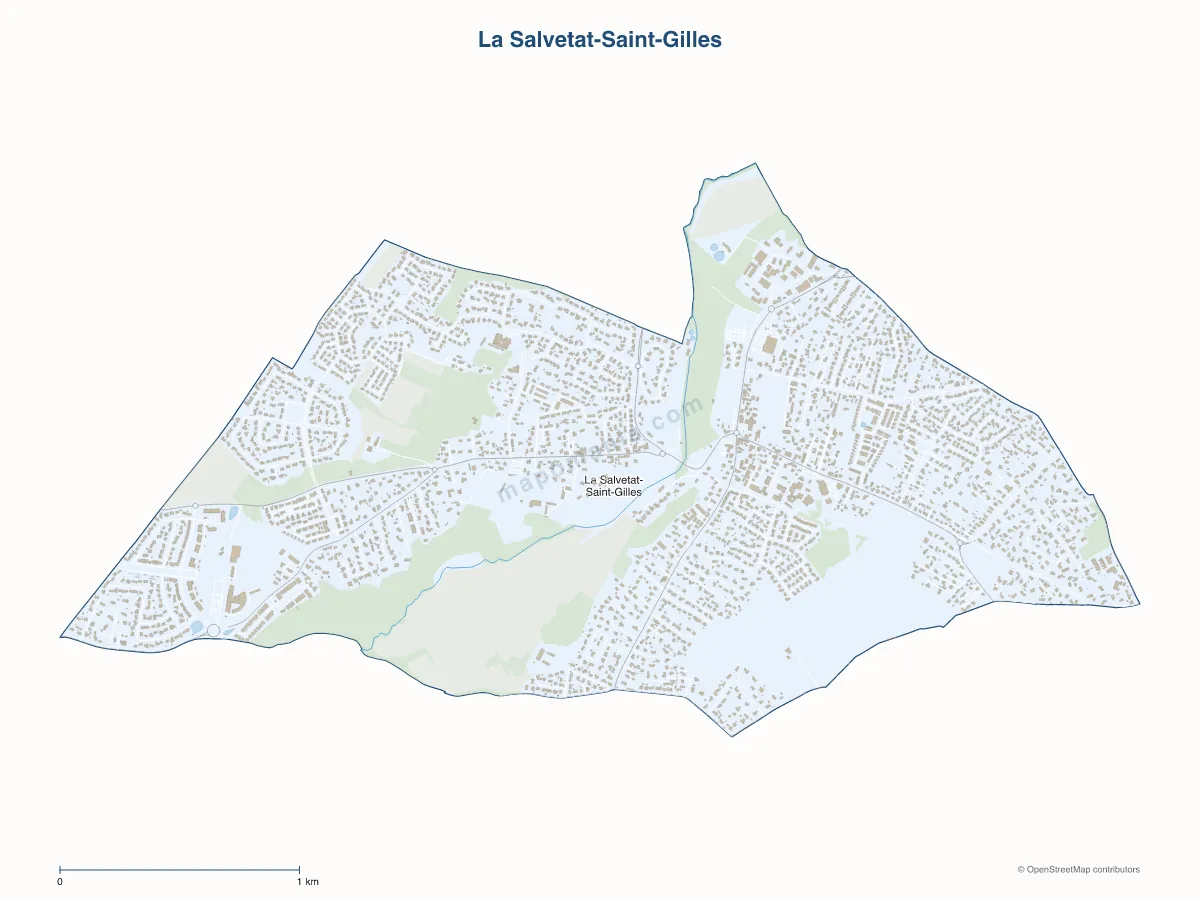 Carte de La Salvetat-Saint-Gilles à personnaliser