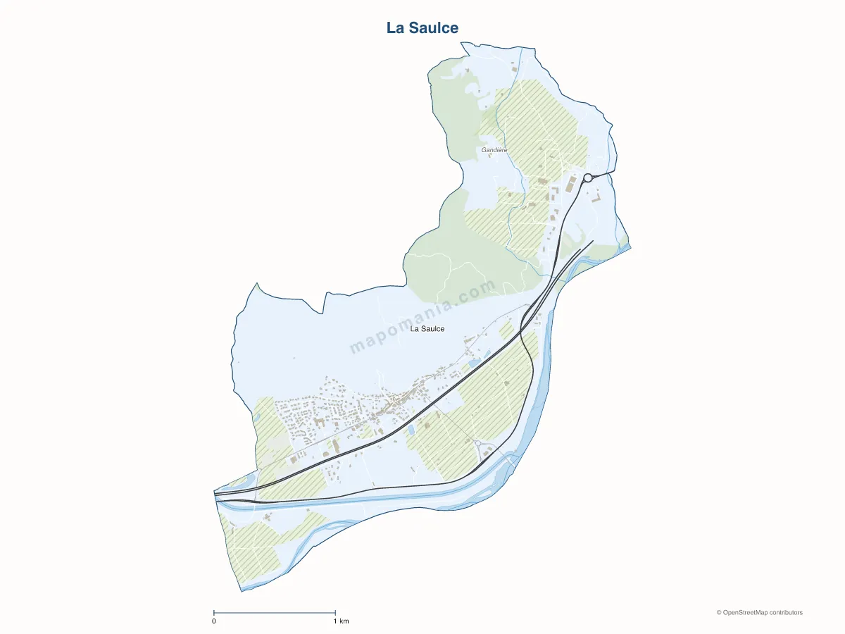 Carte de La Saulce à personnaliser
