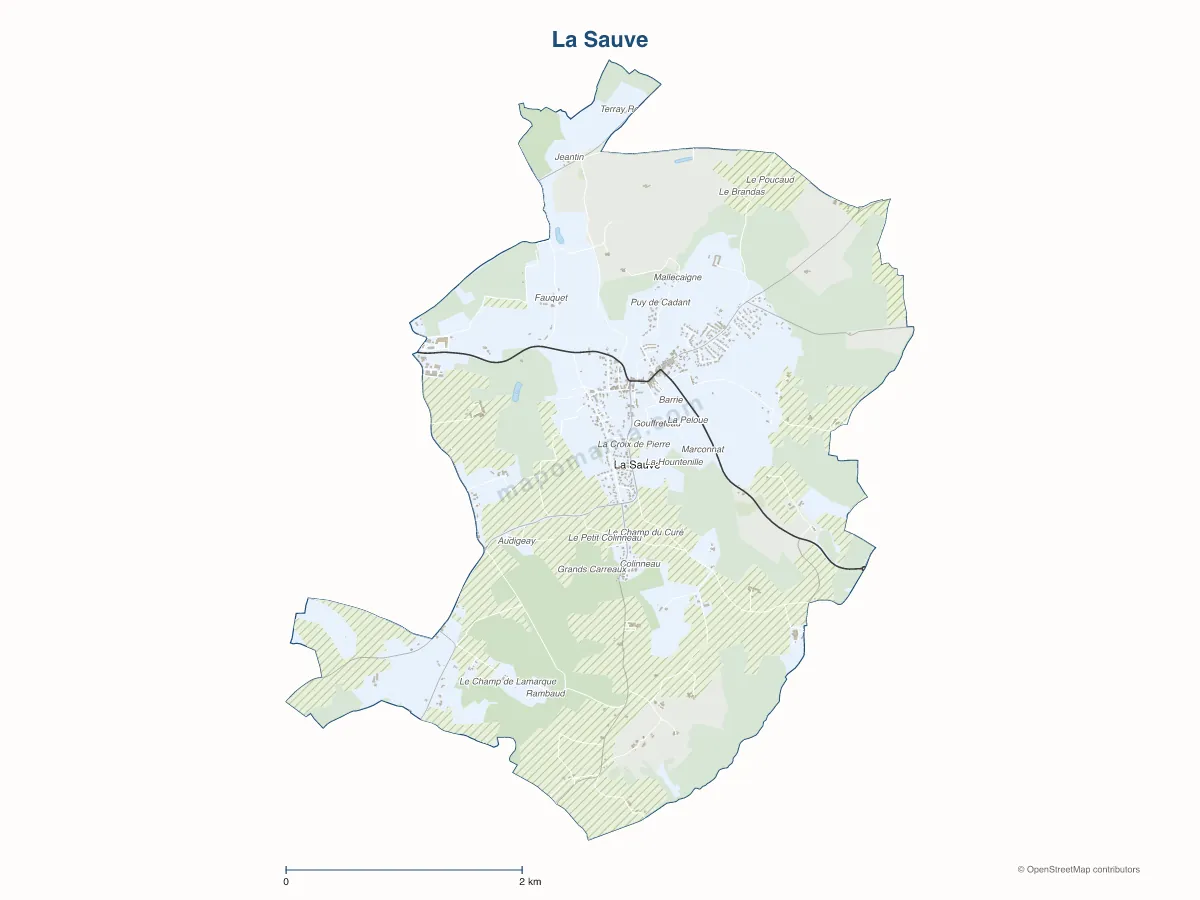 Carte de La Sauve à personnaliser