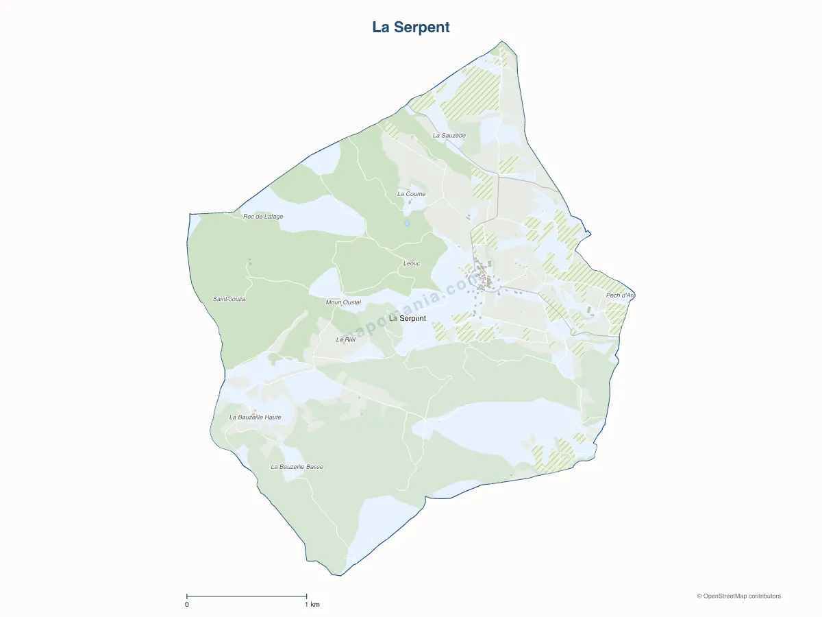 Carte de La Serpent à personnaliser