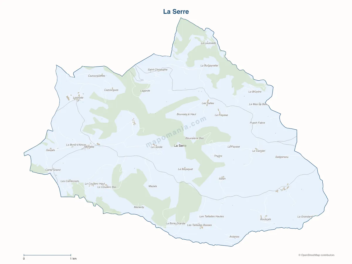 Carte de La Serre à personnaliser
