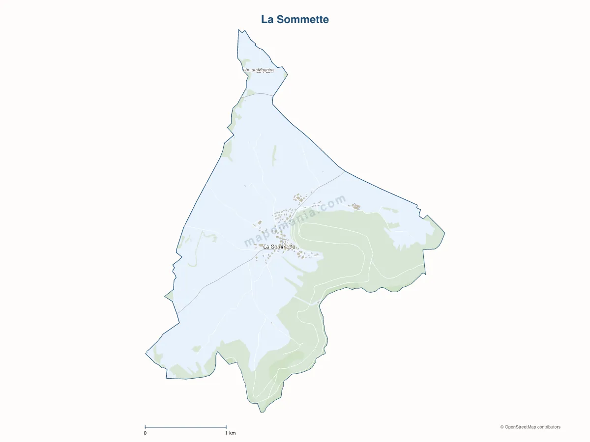 Carte de La Sommette à personnaliser