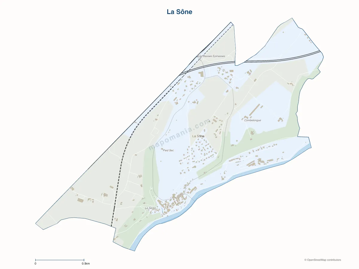 Carte de La Sône à personnaliser