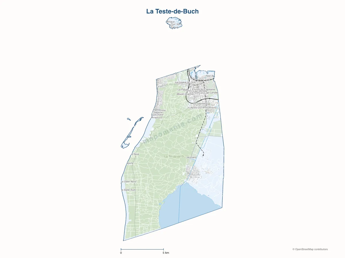 Carte de La Teste-de-Buch à personnaliser
