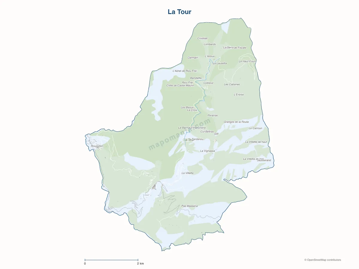 Carte de La Tour à personnaliser