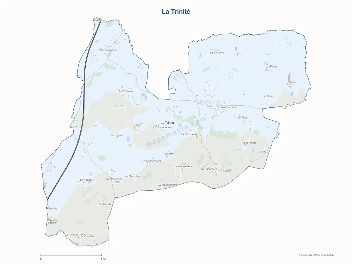 Carte de La Trinité à personnaliser