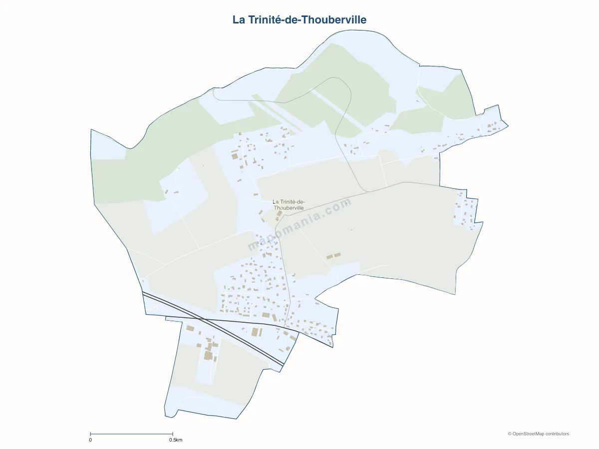 Carte de La Trinité-de-Thouberville à personnaliser
