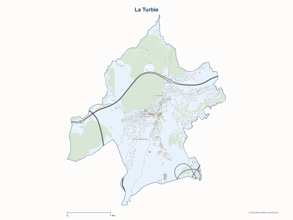 Carte de La Turbie à personnaliser