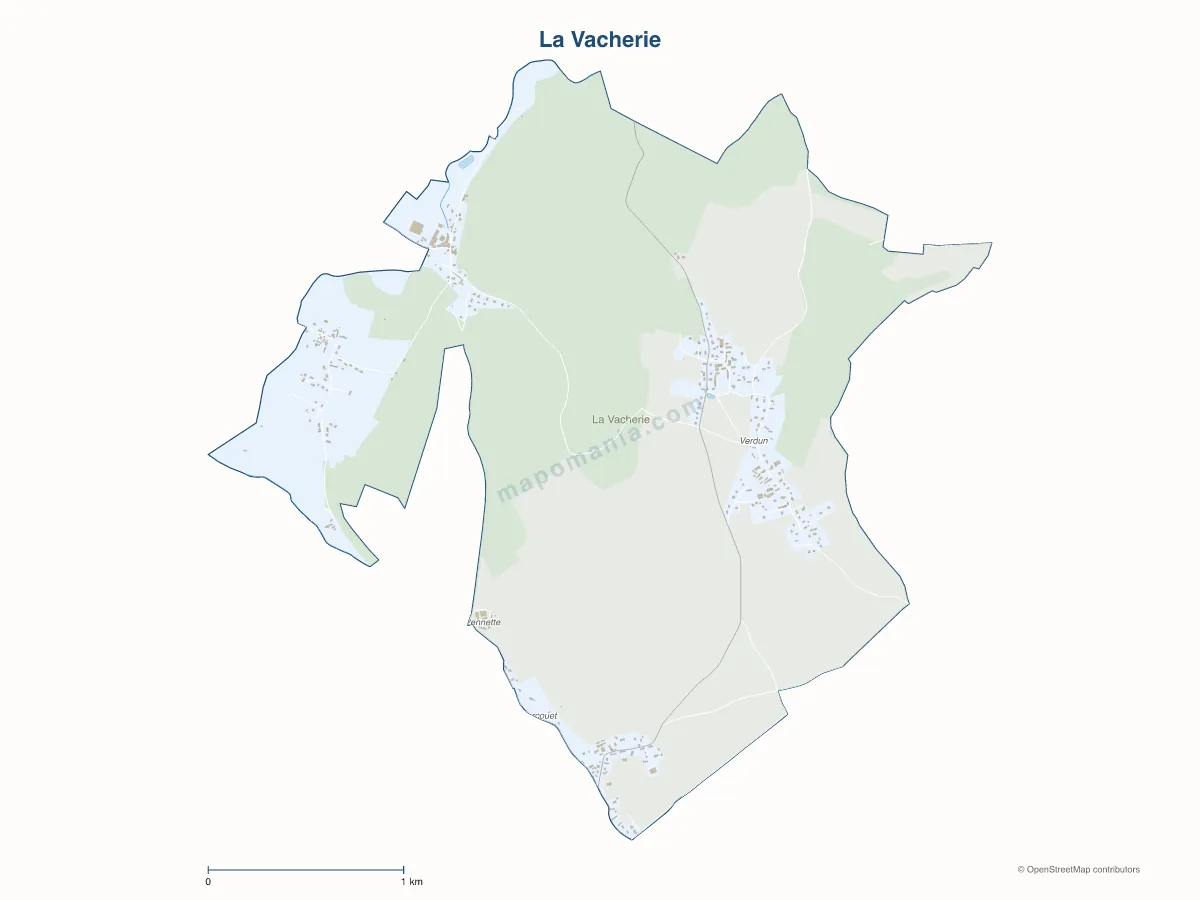 Carte de La Vacherie à personnaliser