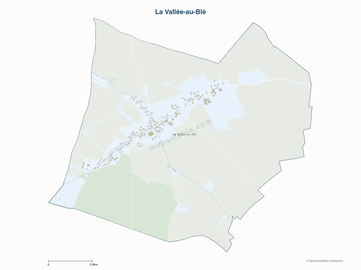 Carte de La Vallée-au-Blé à personnaliser