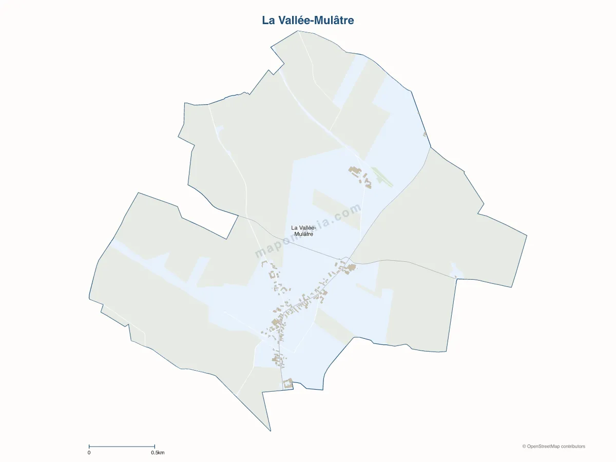 Carte de La Vallée-Mulâtre à personnaliser