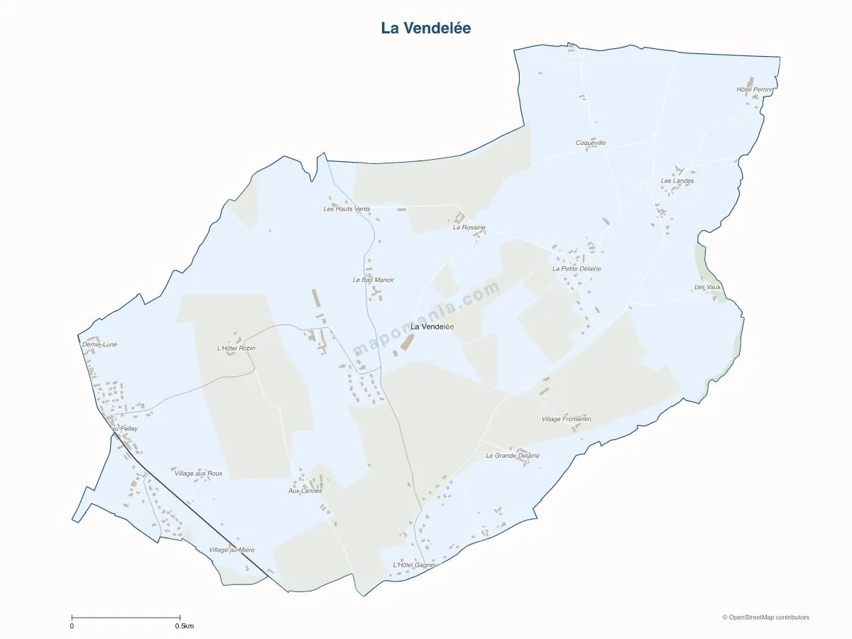Carte de La Vendelée à personnaliser