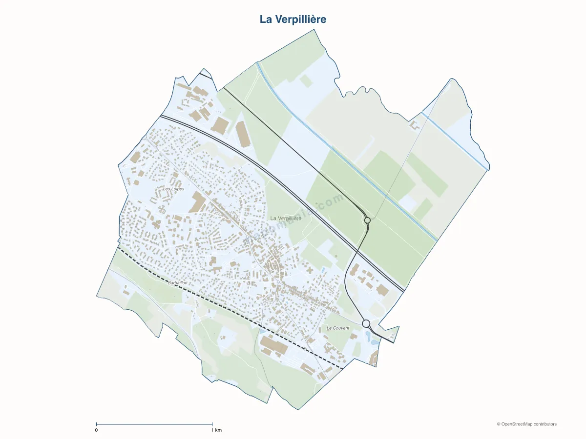 Carte de La Verpillière à personnaliser