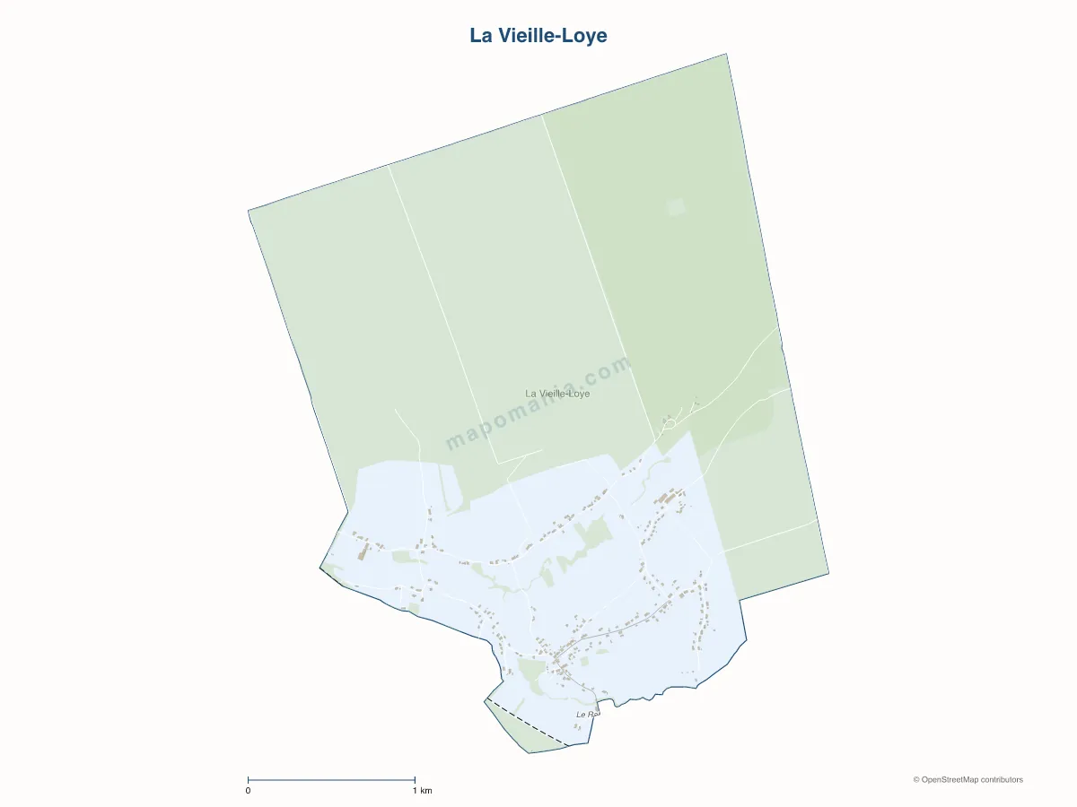 Carte de La Vieille-Loye à personnaliser