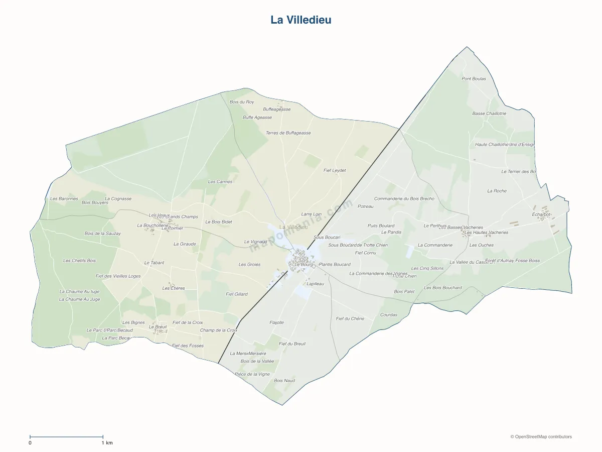 Carte de La Villedieu à personnaliser