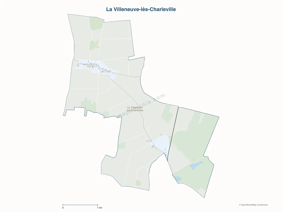 Carte de La Villeneuve-lès-Charleville à personnaliser