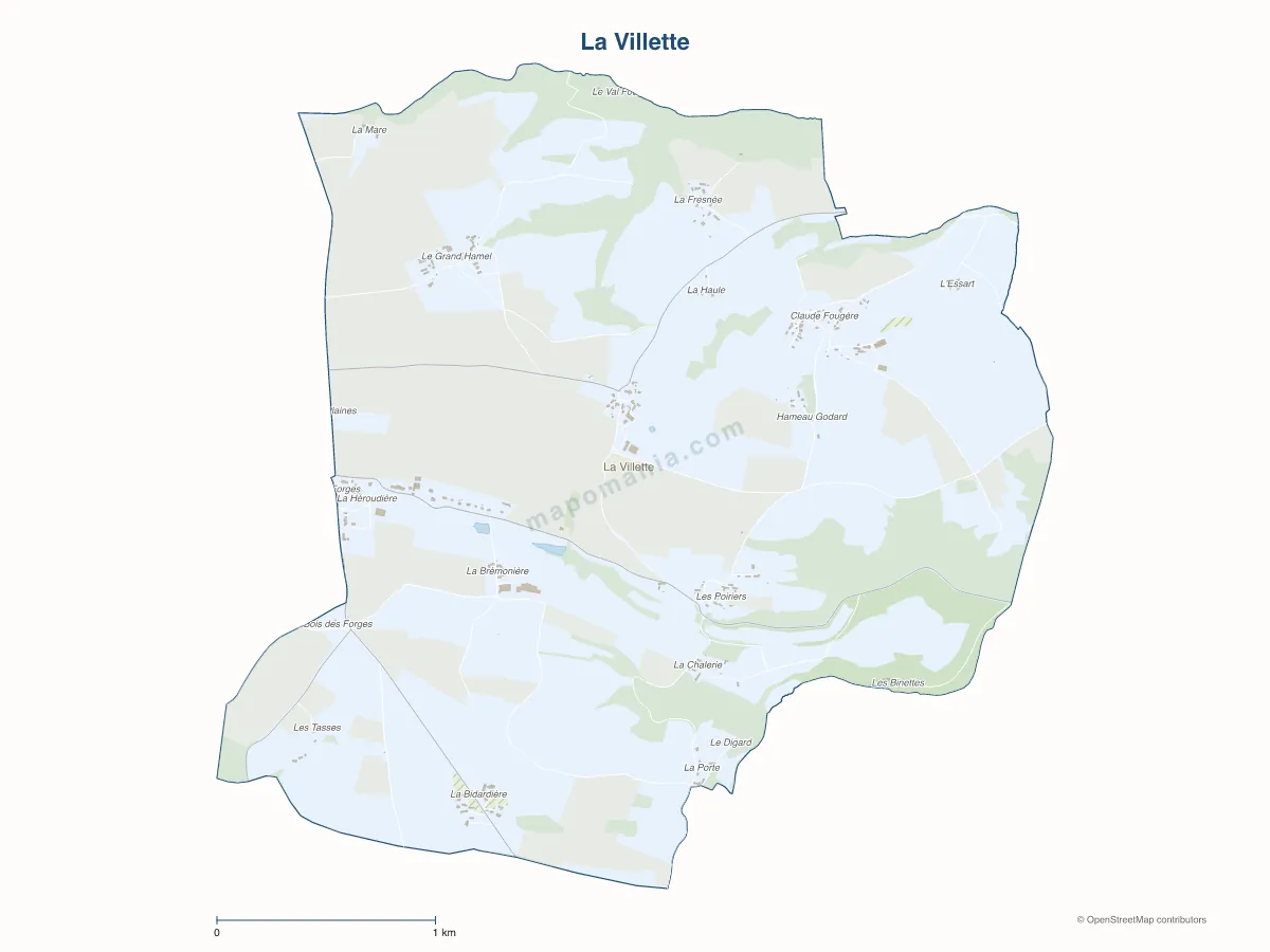 Carte de La Villette à personnaliser
