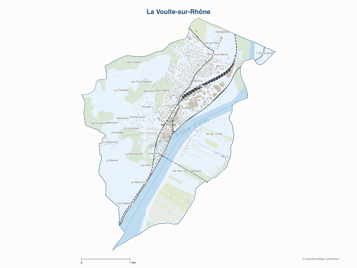 Carte de La Voulte-sur-Rhône à personnaliser