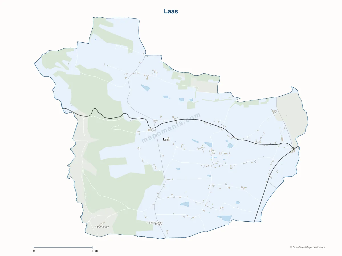 Carte de Laas à personnaliser