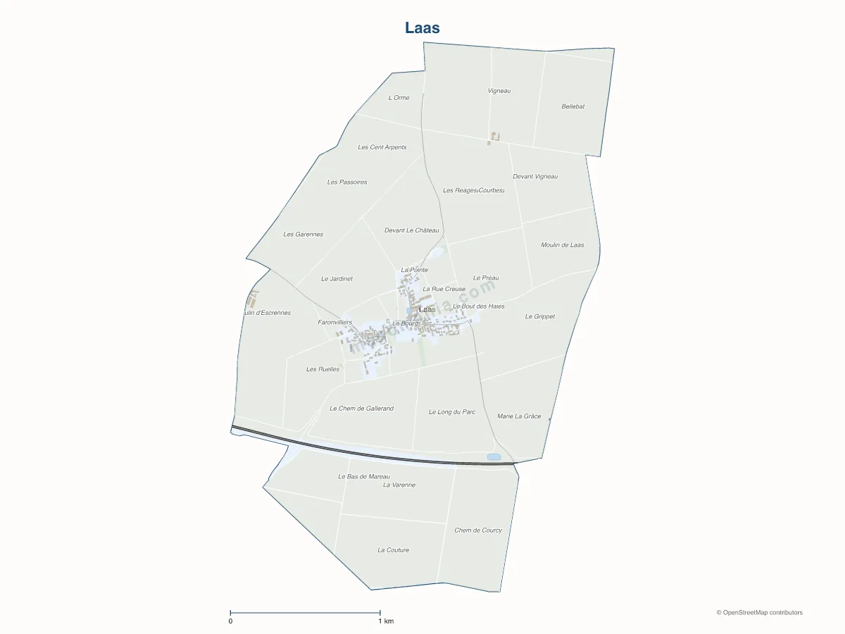 Carte de Laas à personnaliser