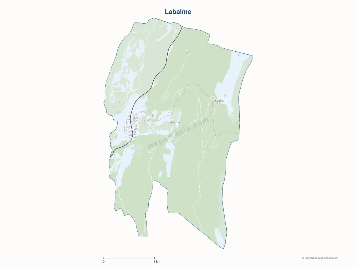 Carte de Labalme à personnaliser