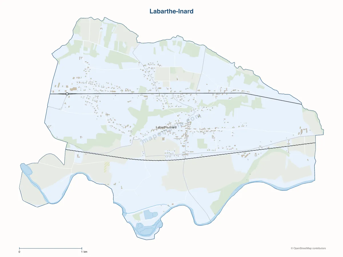 Carte de Labarthe-Inard à personnaliser