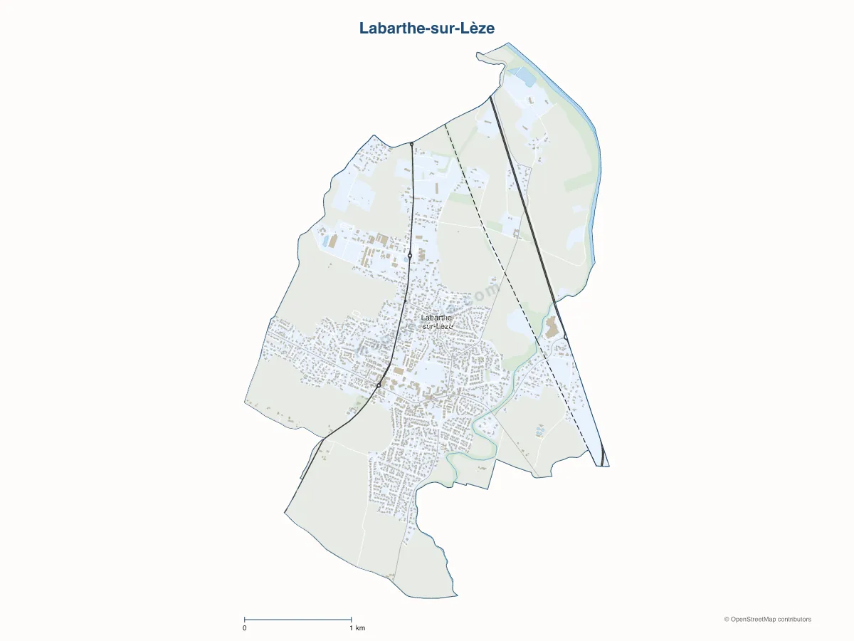 Carte de Labarthe-sur-Lèze à personnaliser