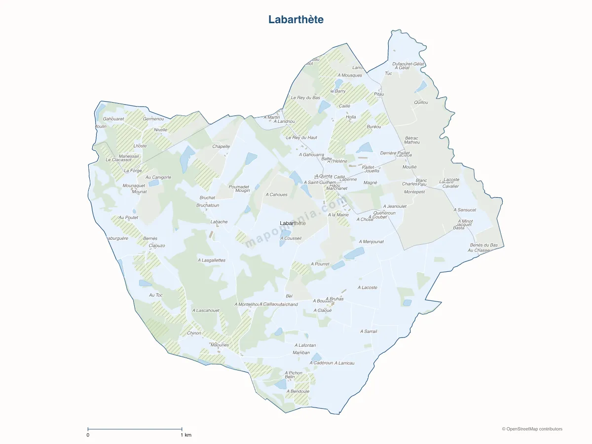 Carte de Labarthète à personnaliser