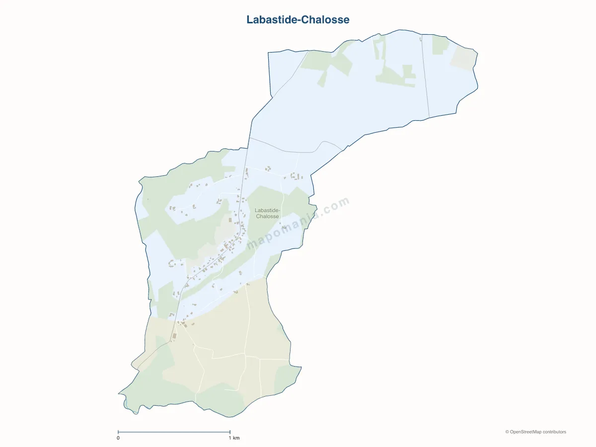 Carte de Labastide-Chalosse à personnaliser