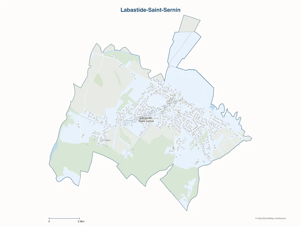 Carte de Labastide-Saint-Sernin à personnaliser