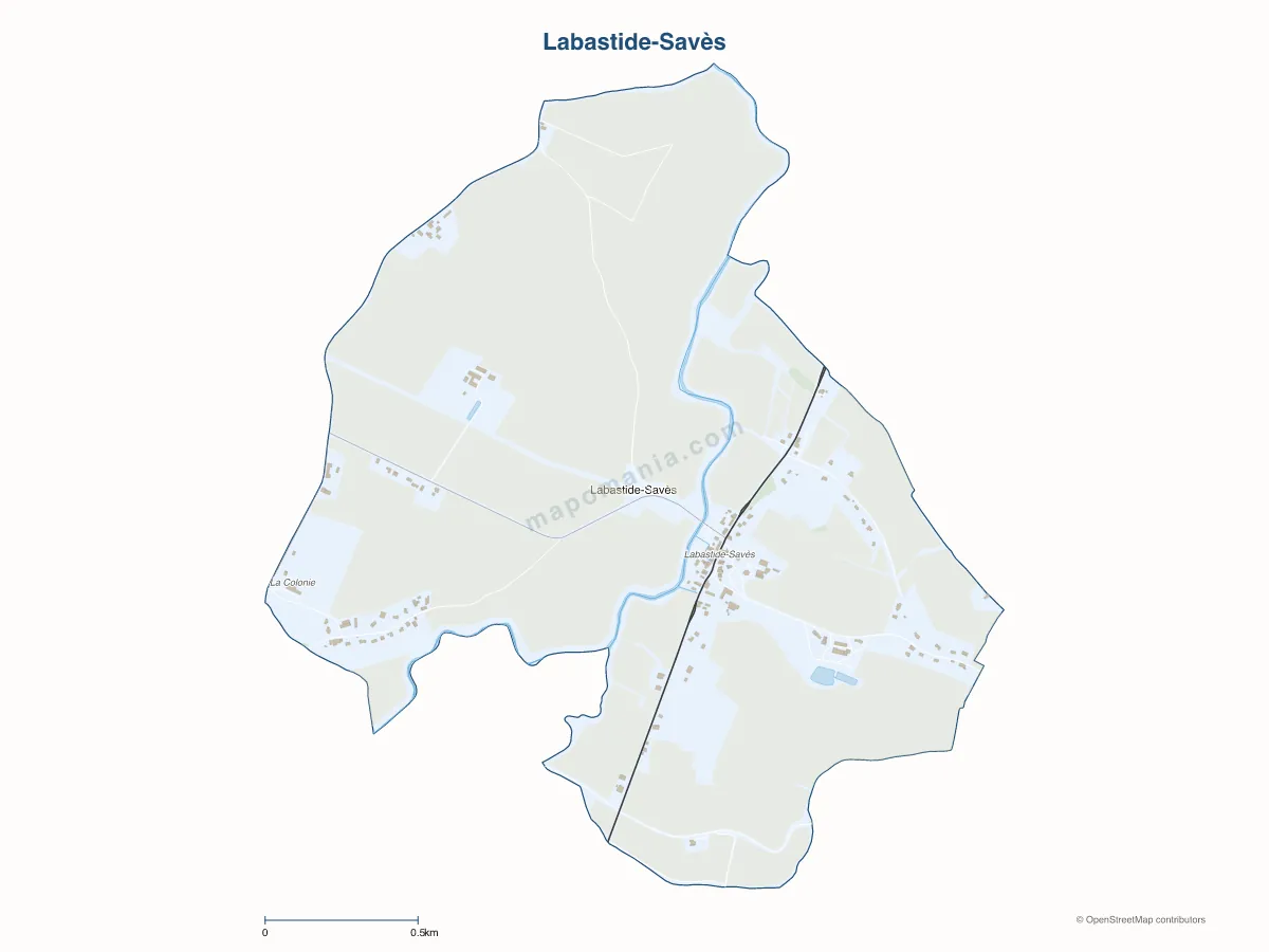 Carte de Labastide-Savès à personnaliser
