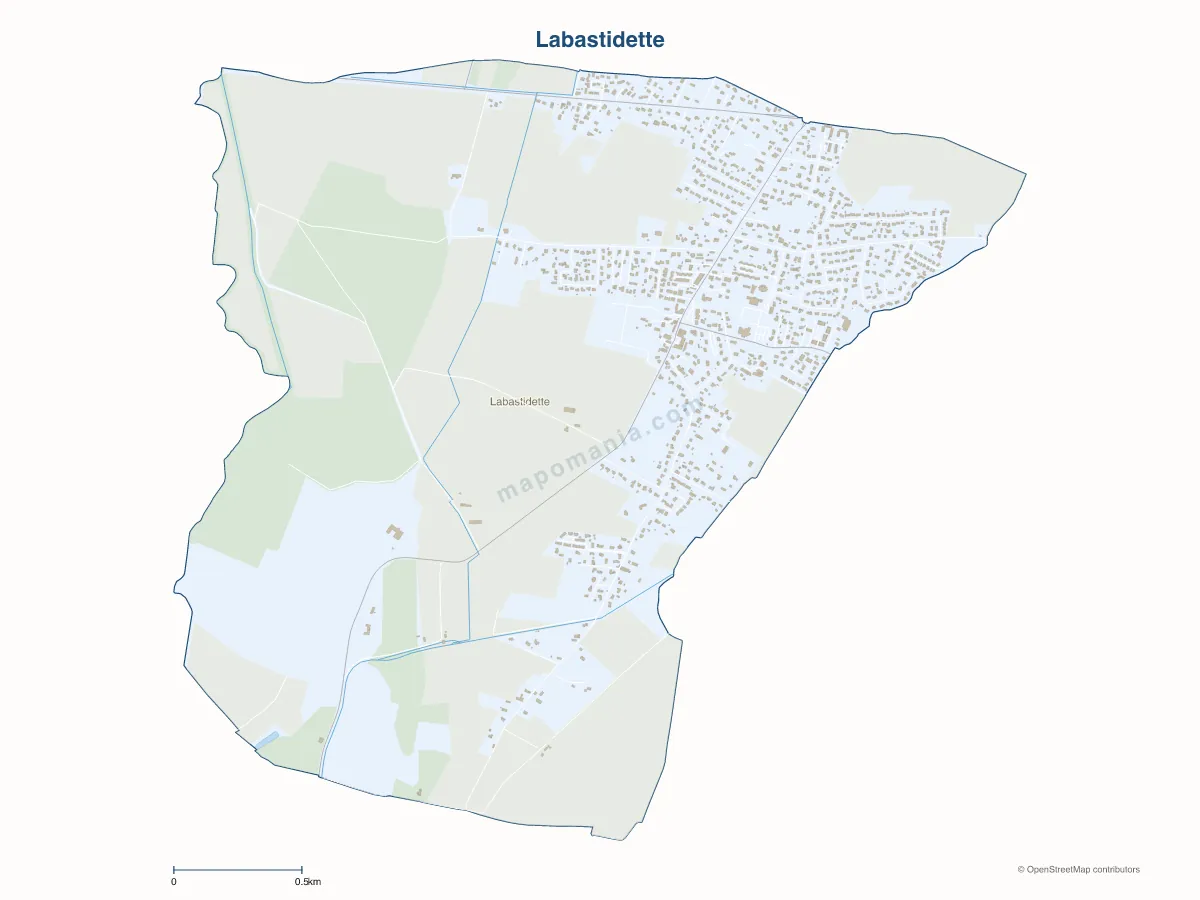 Carte de Labastidette à personnaliser