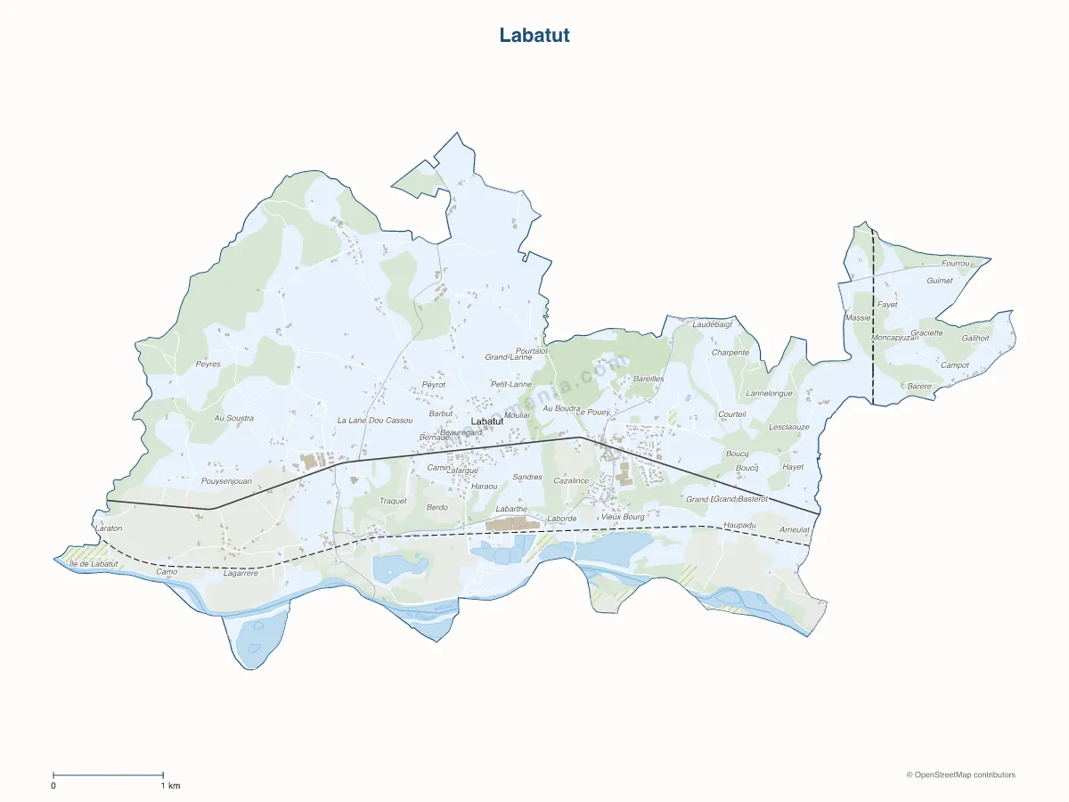 Carte de Labatut à personnaliser